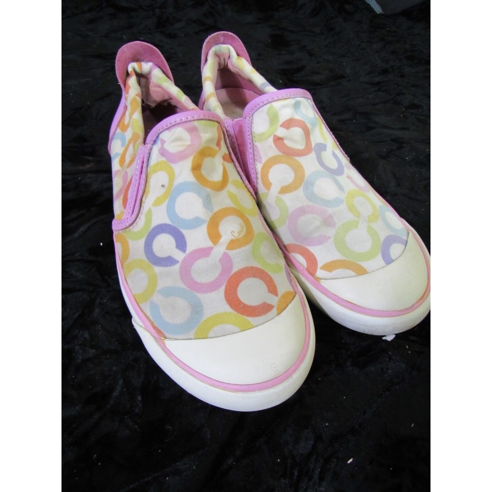 COACH‎ Beale outline Signature Pink slip on LOGO sneakers  size 7.5B